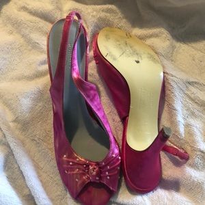 Pink high heel shoes